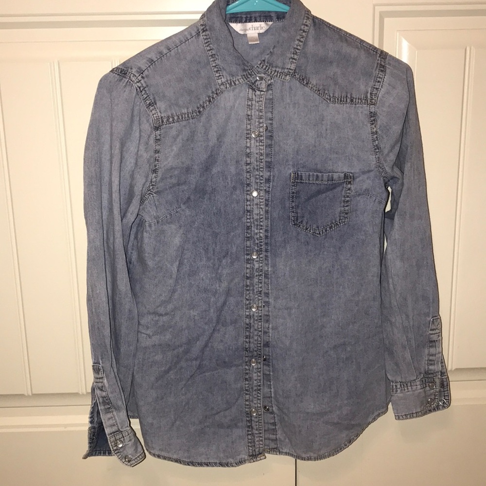 Denim button up